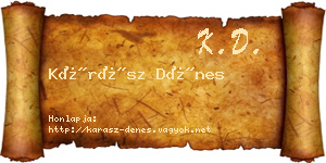 Kárász Dénes névjegykártya